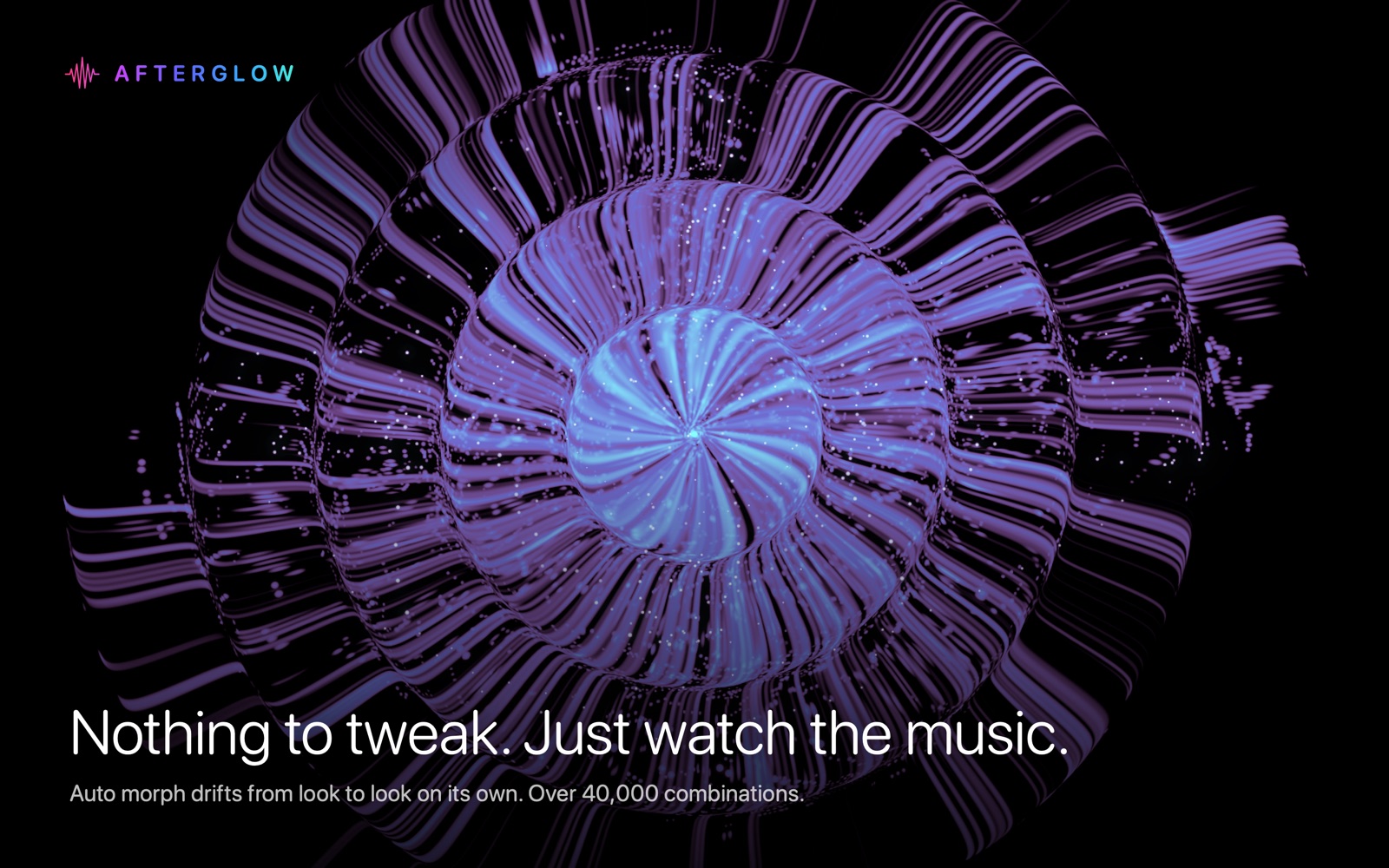 Nothing to tweak. Just watch the music.